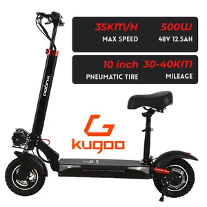 Kugoo M4 PRO Upgraded with Seat 500W Big Pedal Foldable Electric Scooter 10 Inch 500W Electric Scooter