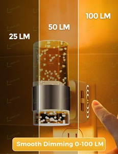 Lohas Thanh Lịch <span class=keywords><strong>Dch2</strong></span> Cạnh Giường Ngủ Màu Hổ Phách Tường Phong Cách Ánh Sáng Ban Đêm Trang Trí Acrylic Bong Bóng Tường Cắm Đêm Đèn Cho Phòng Ngủ - Product Image 3