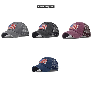 100% coton 5 panneaux <span class=keywords><strong>Anime</strong></span> 3D dos nu drapeau américain pour hommes casquettes de <span class=keywords><strong>Baseball</strong></span> réglables chapeaux de camionneur - Product Image 3