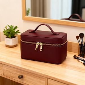 Estuche de Maquillaje de Piel Sintética Personalizado Royal Fair con Logotipo Personalizado, Organizador de Maquillaje de Gran Capacidad <span class=keywords><strong>para</strong></span> Viajes - Product Image 1