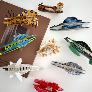 Nueva Llegada Pez Vela Pulpo Tortuga Ballena Acetato Pinza PARA <span class=keywords><strong>EL</strong></span> Pelo Océano Animal Accesorios PARA <span class=keywords><strong>EL</strong></span> Cabello para Mujeres - Product Image 2