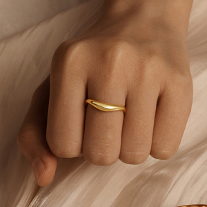 7 Size 925 Sterling Silver Large Glossy V Shape Women Plain Simple <b>Finger</b> <b>Ring</b> Jewelry - Product Image 3