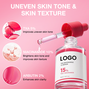 Sérum Correcteur Anti-Taches Éclaircissant Marque Blanche Unifie le Teint Contrôle du Sébum 10 % Niacinamide 4 % Acide Tranexamique - Product Image 4