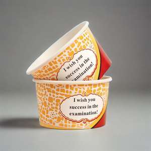 Gobelets en papier de qualité supérieure, jetables, de qualité alimentaire, recyclés, 3oz, 5oz, 8oz, pour glace et crème glacée, imprimés sur mesure avec couvercle - Product Image 5