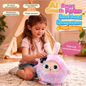 Robot IA multilingue, jouet en peluche parlant en coton doux avec contrôle par application et yeux dynamiques pour la décoration intérieure - Product Image 2