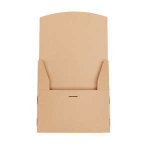 <b>Kraft</b> Paper <b>Box</b> For Clothing Packaging Flat Rectangle Eco-friendly With Handle And Logo Printing - Product Image 1