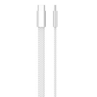 Câble USB C vers USB C 240W PD à charge rapide 5A, ultra fin, plat, type C, en nylon tressé, résistant, pour la synchronisation des données, compatible avec iPhone 15