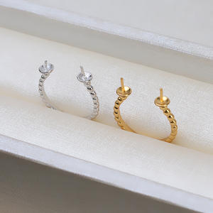 Anillo de Plata S925 con Diseño de Cuentas Dobles Móviles Inspirado en Churros - Product Image 3