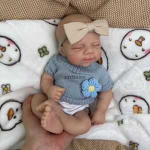 Auténtica 12 \ "Mini muñeca realista de silicona Reborn Baby Girl con cara gordita juguete suave para regalos de navidad - Product Image 5