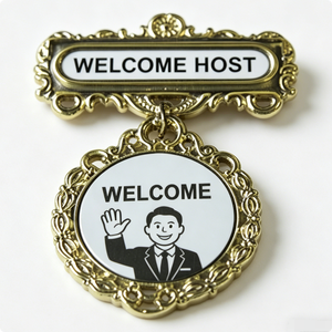 Placas de Identificación Personalizadas para Empleados, Estilo Retro, Metálicas, Doradas, con Diseño Hueco, Tipo Colgante, para Graduación y Aniversario - Product Image 6