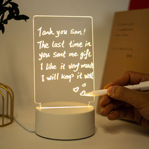 Lampada da tavolo creativa personalizzata 3d scritta a mano acrilico <span class=keywords><strong>Led</strong></span> illusione luce notturna lavagna per bambini - Product Image 1
