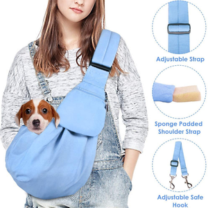 <span class=keywords><strong>Modern</strong></span> stil taşınabilir Crossbody köpek kedi taşıyıcı nefes örgü el-ücretsiz günlük seyahat Sling Snap düğmesi kapatma ile - Product Image 5