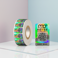 Étiquette autocollante holographique de sécurité à code QR unique, personnalisable, découpée sur mesure, en PET adhésif