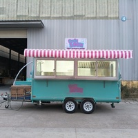 Carrito de Comida Móvil Redondo Personalizado con Congelador de Exhibición para Venta de Pizza, Palomitas y Helados