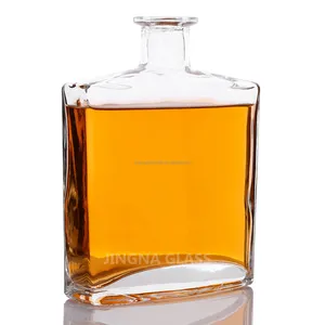 700 Ml Luxe Drank Glazen Gedistilleerde Flessen Met Kurken Leeg Helder Gepersonaliseerd Glas Wijn Xo Cognac Fles 700 Ml