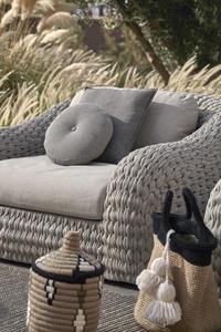 High-End Geweven Touw Weven Tuinbank Tuinmeubilair Tuinsets Luxe Outdoor Lounge Rotan Bank