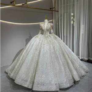 <span class=keywords><strong>Robe</strong></span> de mariée col V perlé paillettes <span class=keywords><strong>robe</strong></span> de bal <span class=keywords><strong>robe</strong></span> de cérémonie civile personnalisée Jfh10 - Product Image 1