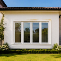 Ventanas Abatibles con Paneles Divididos de 4 Paneles, Marco Delgado de Aluminio Blanco, Diseño Moderno para Casa de Campo y Patio