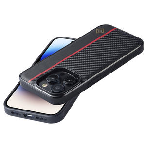 <span class=keywords><strong>Coque</strong></span> en fibre de carbone LCIMEEKE pour <span class=keywords><strong>iPhone</strong></span> 17 AIR 16e 16 15 14 13 12 <span class=keywords><strong>11</strong></span> Pro Max Plus XR XS Max 8 7, étui arrière souple en TPU et <span class=keywords><strong>cuir</strong></span> - Product Image 2