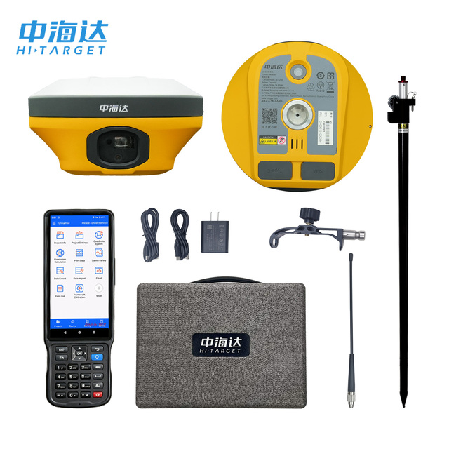 Hi-Target V5 Laser Dual Camera GNSS Receiver RTK Rover & Base Station | 5-Constellation Satellite System with AR Stakeout