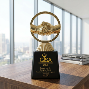 Trofeo Corporativo Portátil de Metal Fundido a Presión, Base Negra, Grabado Láser, Impresión UV, Premios Empresariales de Motivación para Empleados - Product Image 1