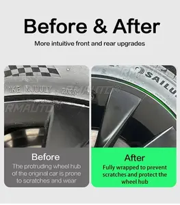 40PCS Cache-roues pour Tesla Model Y 2021-2023, pour jantes de 20 pouces, protections de garniture de jante à induction, accessoires ABS - Product Image 5