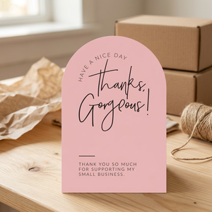 30 cartes/sac – Cartes de remerciement personnalisées roses et blanches en gros pour petites entreprises, boîtes cadeaux, décoration artisanale, carton imprimé offset - Product Image 4