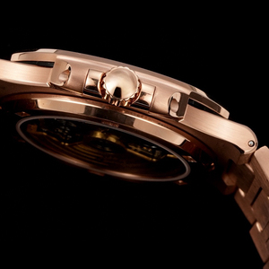 Montre mécanique de luxe ton platine avec diamants personnalisés gravés horizontalement, idéale pour les personnes importantes, cadeau d'anniversaire - Product Image 4