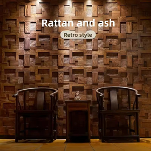 Piastrelle in Rattan Naturale e Legno Massello, Ecologiche, Stile Cinese con Motivo a Mosaico per <span class=keywords><strong>Cucina</strong></span>, Bagno, Hotel, Soggiorno 5 - Product Image 4