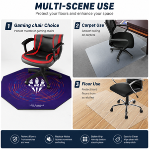 <span class=keywords><strong>Tapis</strong></span> <span class=keywords><strong>de</strong></span> sol rond personnalisé pour <span class=keywords><strong>chaise</strong></span> <span class=keywords><strong>de</strong></span> gaming, avec base antidérapante en caoutchouc, pour la protection du sol <span class=keywords><strong>de</strong></span> la chambre des joueurs masculins, vente en gros usine - Product Image 4