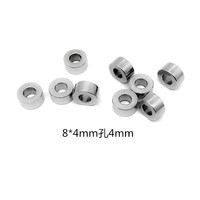 Vente en gros d'accessoires de bijoux en argent Perles de roue plate Perles d'espacement en acier inoxydable Perles de boulier Fournitures et composants de fabrication de bijoux