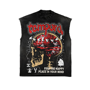 Wholesale Custom Men's Sleeveless Cotton Tank <b>Top</b> With <b>Skull</b> And Butterfly Print Street Style O-Neck Regular Fit - Product Image 1