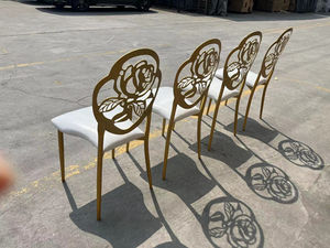 Wholesale New Design Hotel Furniture Events Metal Steel Gold Dining Banquet <b>Chair</b> for Wedding Party - Product Image 2