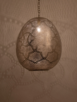 Magnifique lustre suspendu au plafond en fer doré ovale, LED, moderne et simple, conçu pour les mosquées