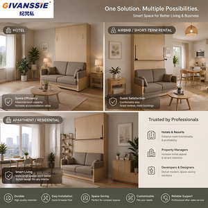 Cama Murphy Modular <span class=keywords><strong>de</strong></span> Estilo Nórdico, Personalizable, Moderna, Ahorradora <span class=keywords><strong>de</strong></span> Espacio, Plegable Verticalmente, Fácil <span class=keywords><strong>de</strong></span> Montar, Cama Extraíble <span class=keywords><strong>de</strong></span> Pared con Sofá - Product Image 5