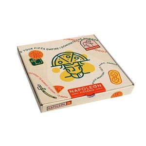 Caja <span class=keywords><strong>de</strong></span> Pizza Personalizada para Entrega en Motocicleta, Biodegradable, a la Moda, Color Fijo, Cartón Color Marfil, Caja para Empacar Alimentos - Product Image 3
