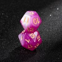 Collection de dés polyédriques en acrylique durable et résistant aux rayures, design multi-faces, ensemble de dés pour cadeau de joueur, pour les campagnes de jeu de rôle et le divertissement