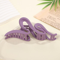 Pinza de Pelo Profesional para Salón, Tipo Garra de Tiburón, Grande, Ondulada, Marrón Malva, para Cabello Grueso, Duradera, para el Día de San Valentín, para Mujer, Venta al por Mayor