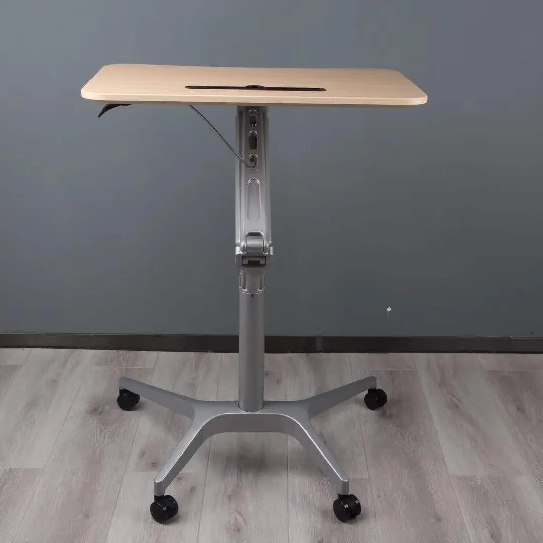 Comfortable working at home pneumatic lift home working sit standing desk table