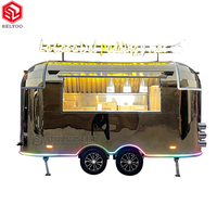 Camion de nourriture de charme pour les pâtisseries de pains artisanaux et plus avec des lumières LED et de belles couleurs personnalisées Remorque alimentaire