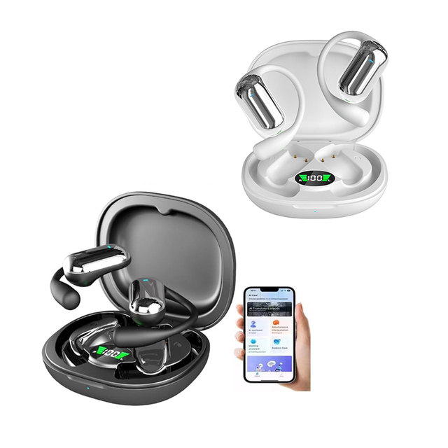 BT 5.4 AI Language Translation Earphone Wireless Earbuds with 144 Languages Real Time Translator Ear Buds for Business New