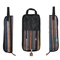 Ventes directes d'usine de cadre de tambour de haute qualité, sac de bâton de tambour de style ethnique, rayures verticales