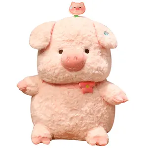 25cm 35cm 슈퍼 소프트 포옹 핑크 돼지 봉제 장난감 박제 동물 사랑스러운 동반자 돼지 박제 장난감
