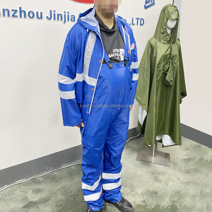 Combinaison <span class=keywords><strong>de</strong></span> pluie <span class=keywords><strong>de</strong></span> qualité supérieure en 2 pièces, veste imperméable <span class=keywords><strong>de</strong></span> <span class=keywords><strong>travail</strong></span> industrielle, pantalon, vêtement <span class=keywords><strong>de</strong></span> sécurité en PVC et polyester - Product Image 5