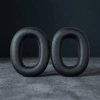 Coussinets d'oreille de remplacement pour écouteurs MARSHALL MONITOR II ANC, avec matériau doux et respirant en cuir protéiné