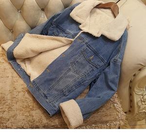 Veste en jean pour filles personnalisable, chaude pour l'hiver, veste en jean pour filles de 2 à 14 ans - Product Image 4