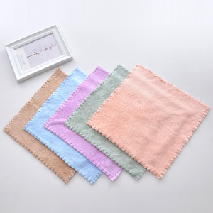 Coral Fleece Face Towels 23x23 Cm <b>Square</b> Super Absorbent Polyester Bathroom Hand Towels For Kids And Household Use - Product Image 3