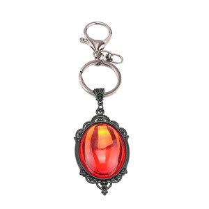 Dark Gothic Retro Crystal Pendant <b>Keychain</b> Purple Red Synthetic Glass European Style Jewelry Accessory - Product Image 5