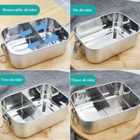 Empilable À Un Niveau SUS 304 En Acier Inoxydable Indien À Emporter Alimentaire Tiffin Transporteur Boîte À Lunch Hermétique Anti-Fuite Écologique