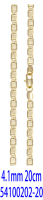 Catene Martellate Mariner FJ Fallon da 4,1 mm+ Placcate in Oro 14K su Base in Ottone - Campione Disponibile